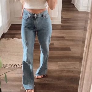 High rise wide leg Zara jeans
